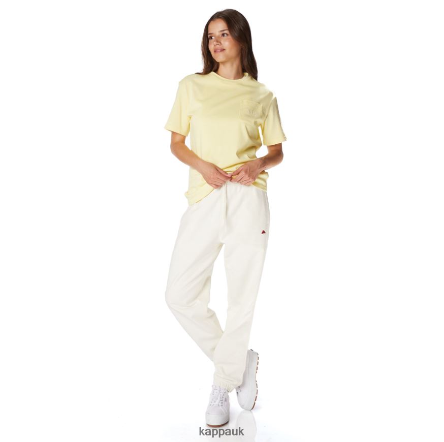 Kappa Robe Giovani Mirfak T-Shirt Yellow 408H4N195 - Kappa Tracksuit UK