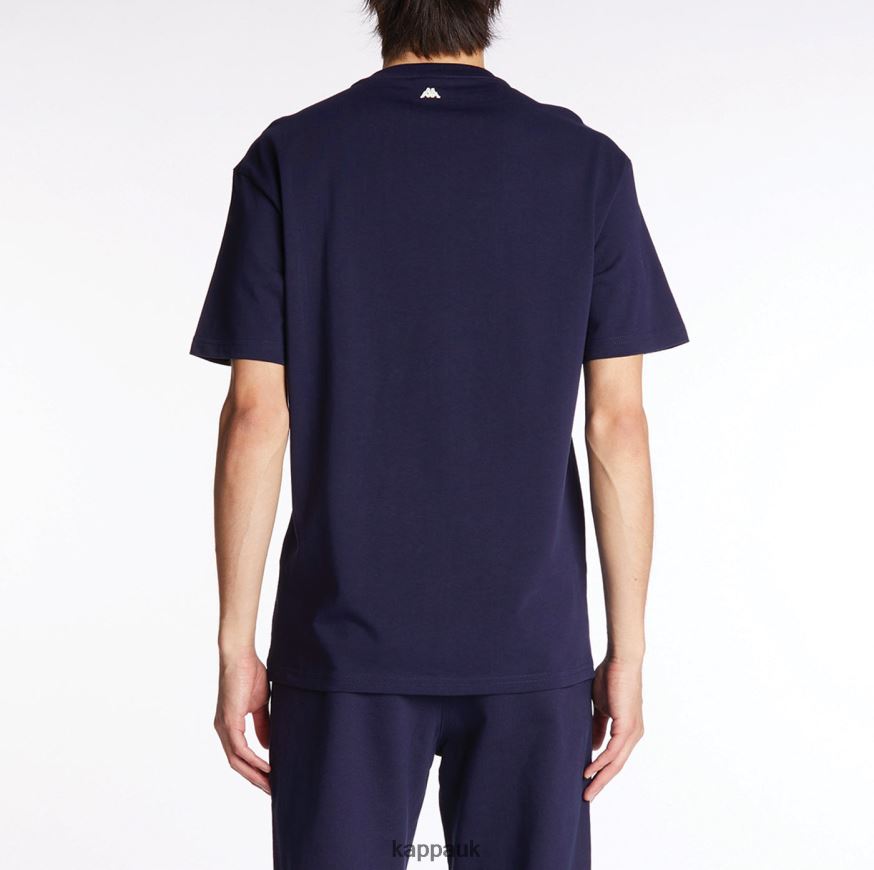 Kappa Robe Giovani Revati T-Shirt Navy 408H4N198 - Kappa Tracksuit UK