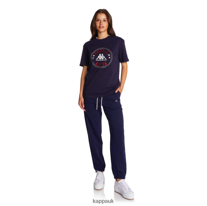 Kappa Robe Giovani Revati T-Shirt Navy 408H4N198 - Kappa Tracksuit UK