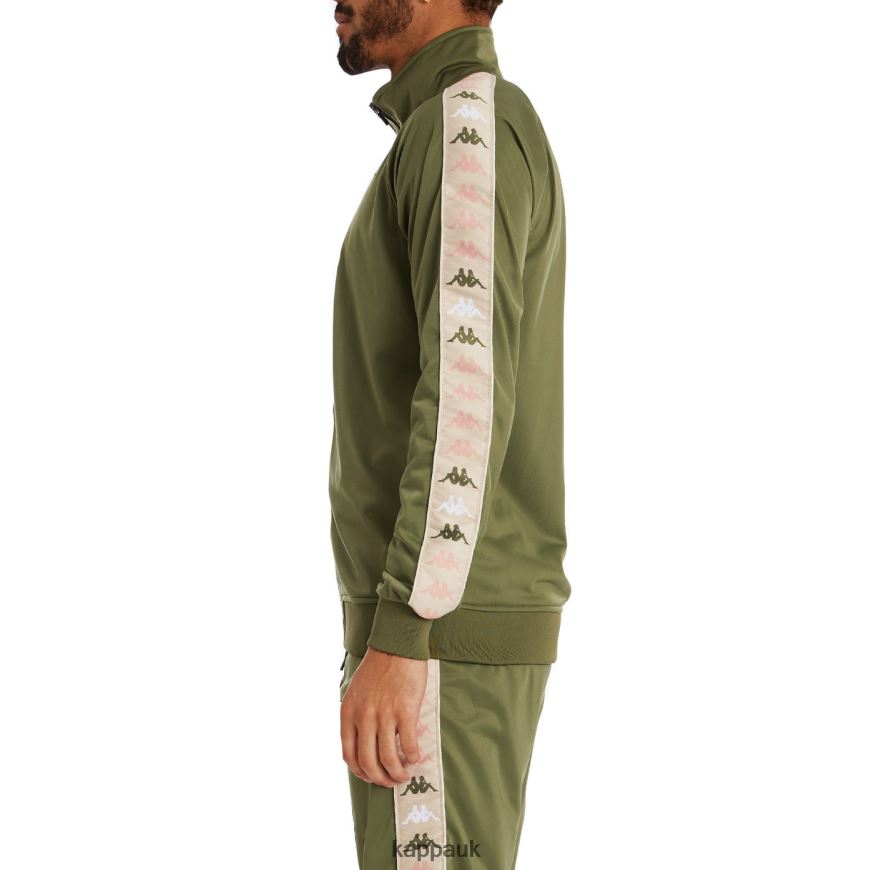 Kappa 222 Banda Dullo 2 Track Jacket Green Olive 408H4N8 - Kappa Trainers UK