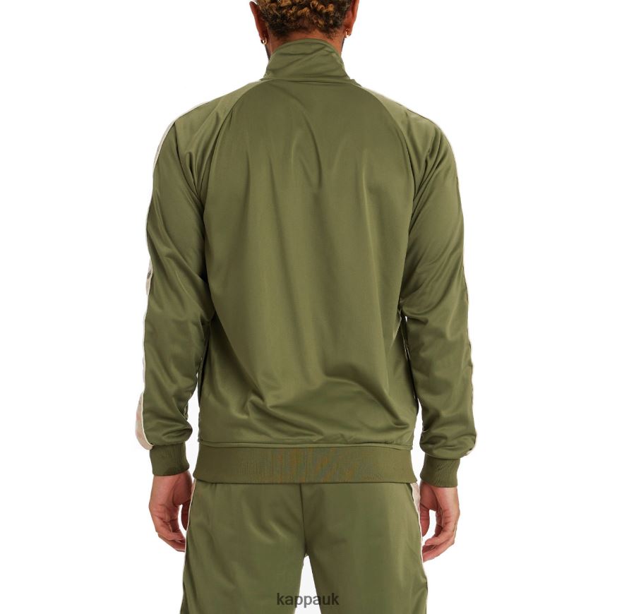 Kappa 222 Banda Dullo 2 Track Jacket Green Olive 408H4N8 - Kappa Trainers UK