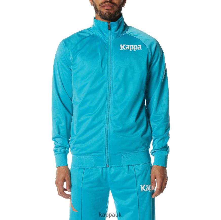 Kappa Authentic Angost Track Jacket Dark Aqua 408H4N6 - Kappa Tracksuit UK