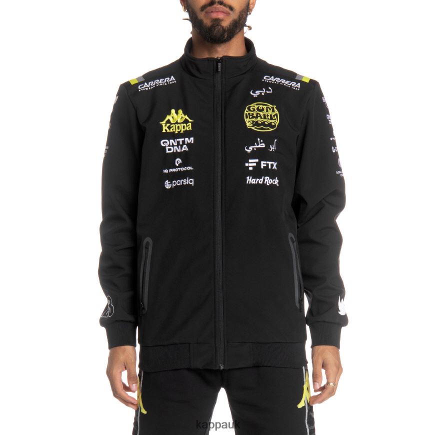 Kappa Authentic Ginny Gumball 3000 Driver's Jacket Black White Lime 408H4N15 - Kappa Tracksuit UK