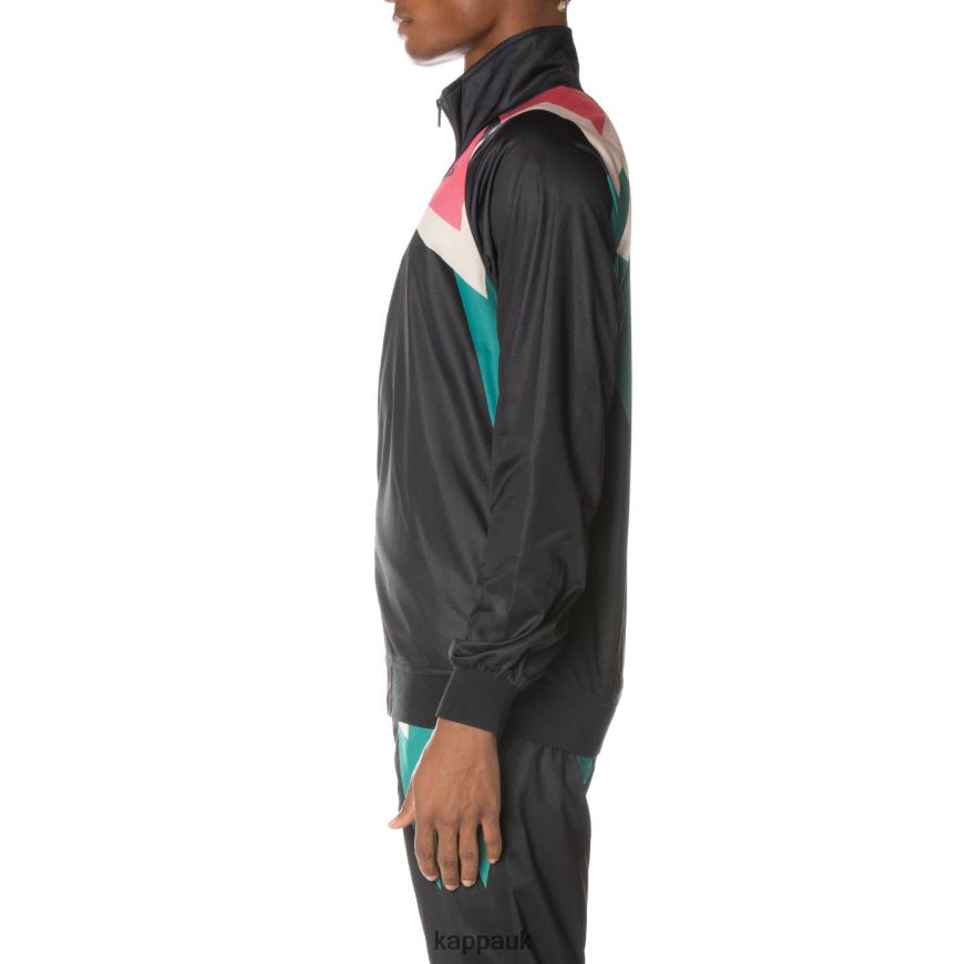 Kappa Logo Lamal Track Jacket Jet Black 408H4N3 - Kappa Tracksuit UK