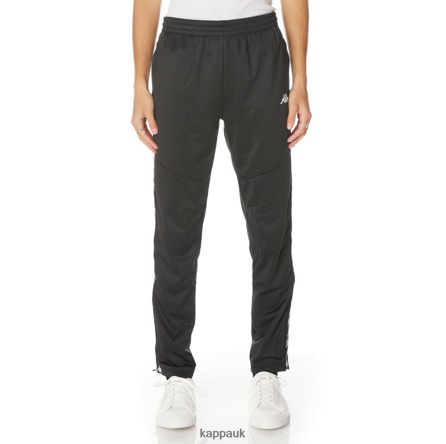 Kappa 222 Banda Aderno Trackpants Black 408H4N30 - Kappa Tracksuit UK