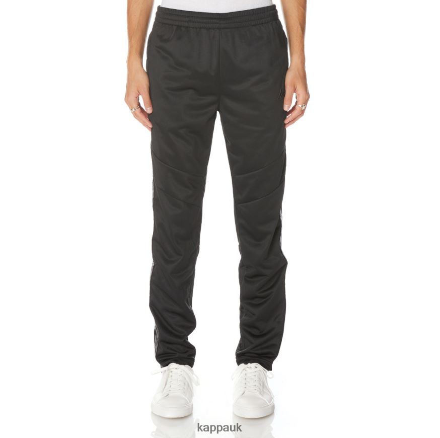 Kappa 222 Banda Aderno Trackpants Black Jet 408H4N29 - Kappa Trainers UK