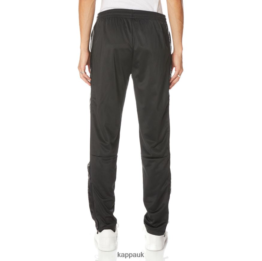 Kappa 222 Banda Aderno Trackpants Black Jet 408H4N29 - Kappa Trainers UK