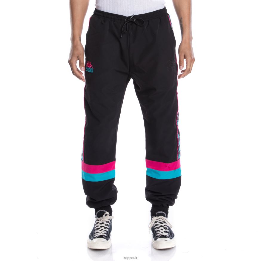 Kappa 222 Banda Gumball Govel Trackpants Black 408H4N24 - Kappa Tracksuit UK