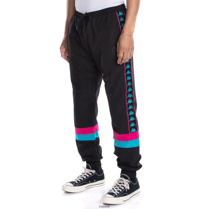 Kappa 222 Banda Gumball Govel Trackpants Black 408H4N24 - Kappa Tracksuit UK