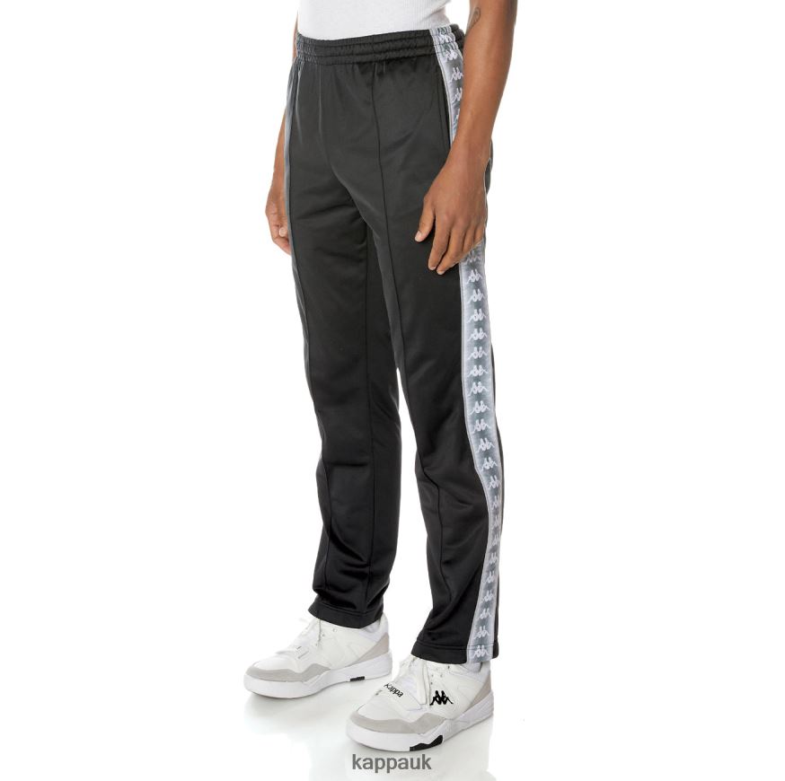Kappa 222 Banda King Trackpants Jet Black 408H4N18 - Kappa Tracksuit UK