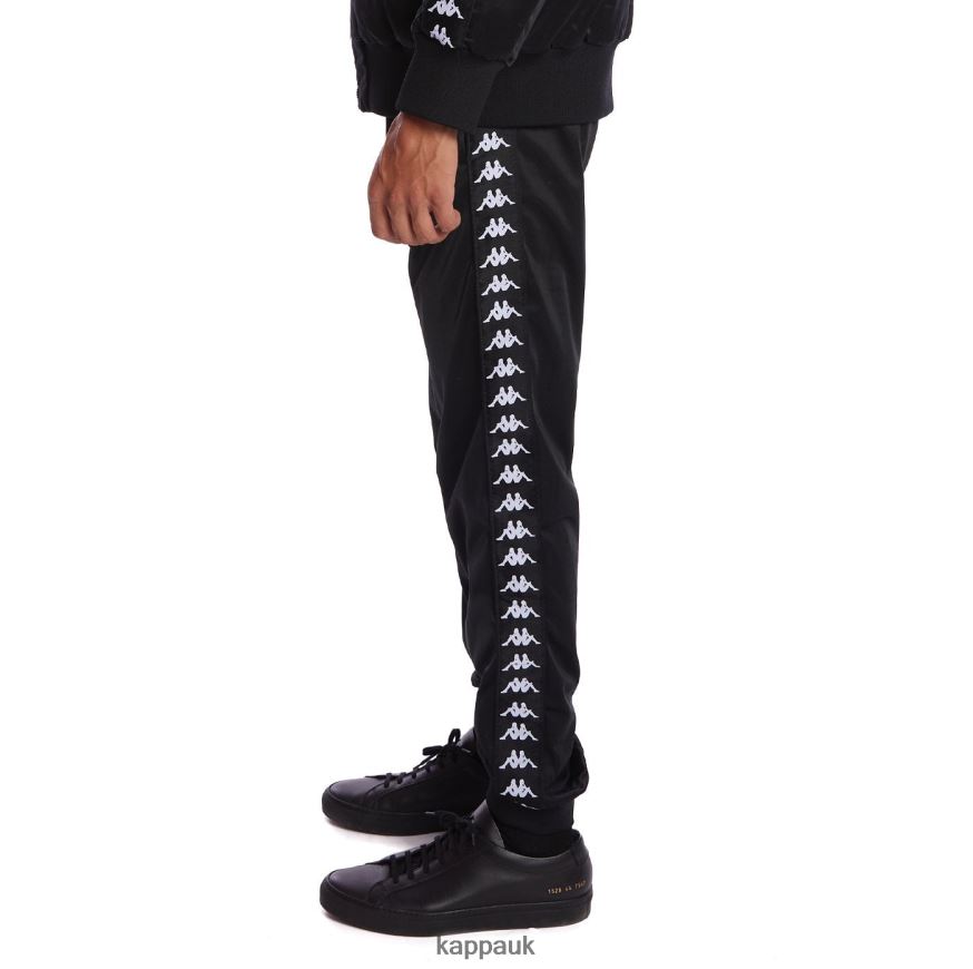 Kappa 222 Banda Rastoriazz Trackpants BLACK 408H4N36 - Kappa Tracksuit UK