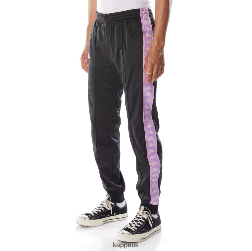 Kappa 222 Banda Rastoriazz Trackpants Black Smoke Violet 408H4N25 - Kappa UK