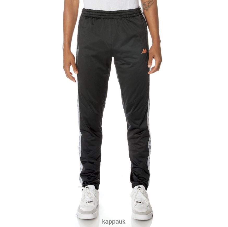 Kappa 222 Banda World Trackpants Jet Black 408H4N17 - Kappa Trainers UK