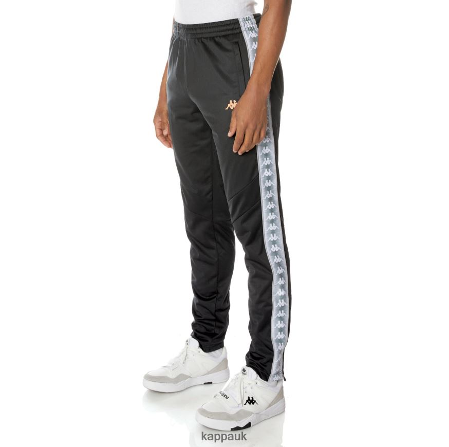 Kappa 222 Banda World Trackpants Jet Black 408H4N17 - Kappa Trainers UK