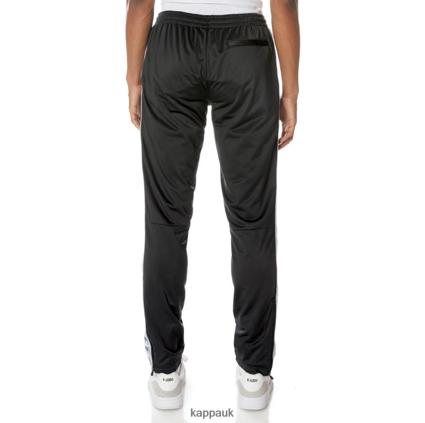 Kappa 222 Banda World Trackpants Jet Black 408H4N17 - Kappa Trainers UK