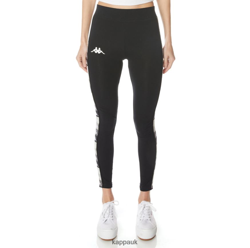 Kappa 222 Banda Leo Leggings Black Jet 408H4N392 - Kappa Trainers UK