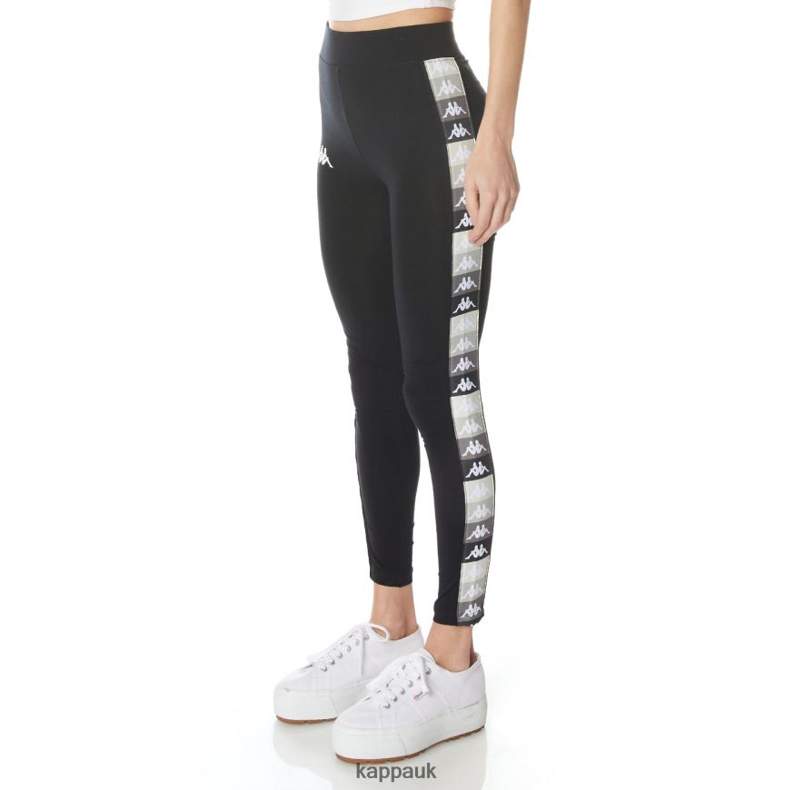 Kappa 222 Banda Leo Leggings Black Jet 408H4N392 - Kappa Trainers UK