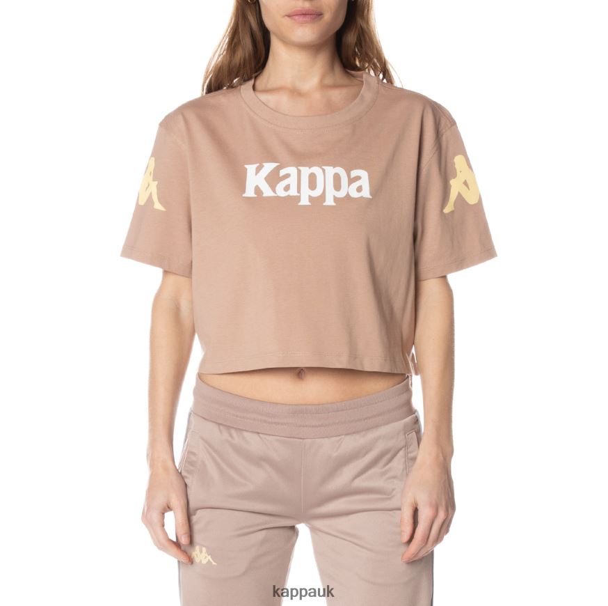 Kappa Authentic Amilk T-Shirt Beige 408H4N383 - Kappa Trainers UK