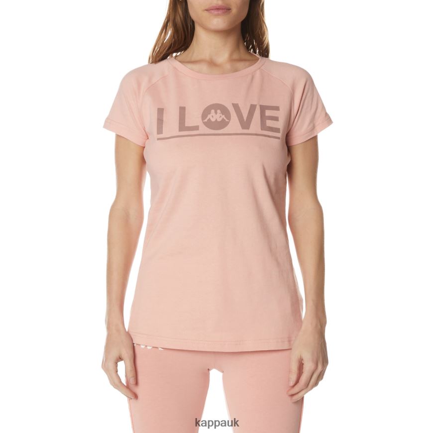 Kappa Authentic Gornicza T-Shirt Pink 408H4N379 - Kappa UK