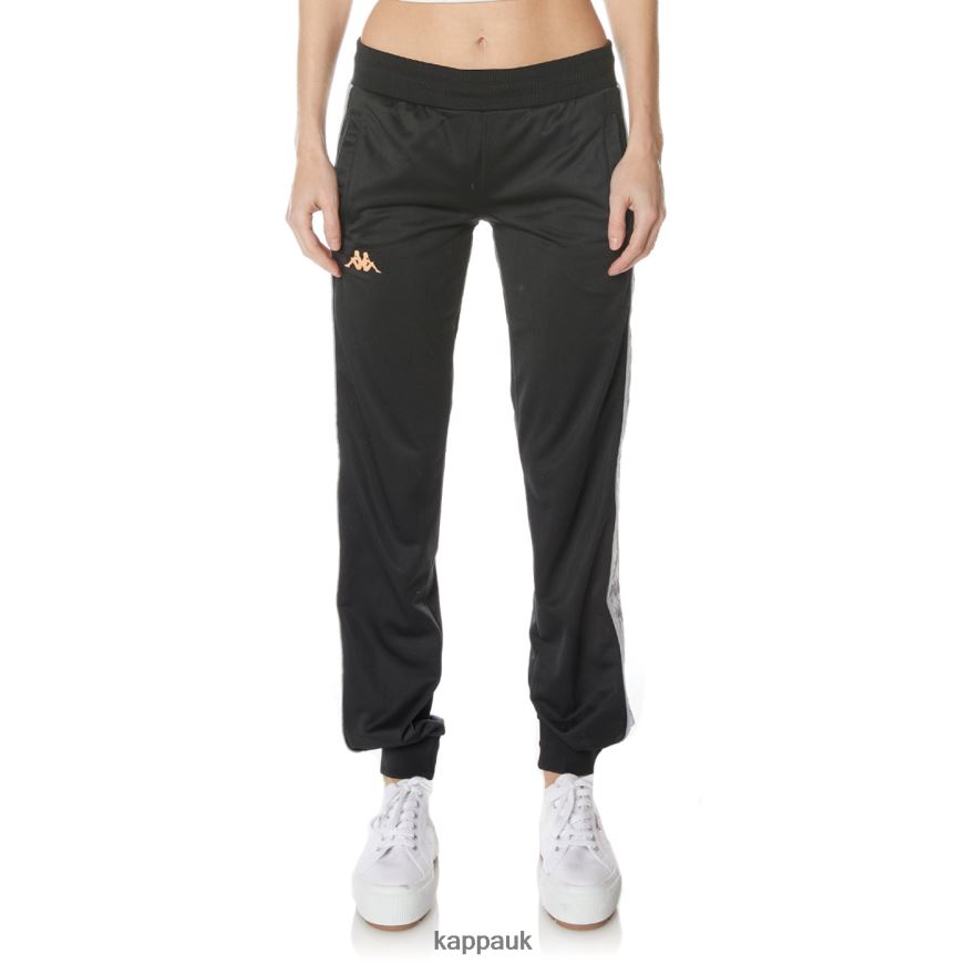Kappa 222 Banda Gastoria Trackpants Jet Black 408H4N368 - Kappa Trainers UK
